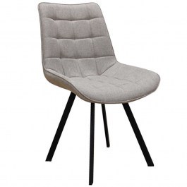 Chair Mira 11.1579 51x59x86cm Metallic With Fabric Beige Zita Plus BEIGE