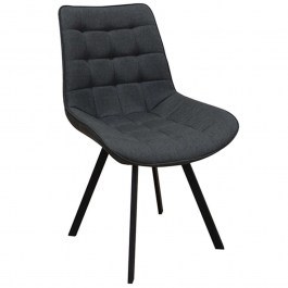 Chair Mira 11.1599 51x59x86cm Metallic With Fabric Grey Zita Plus GREY