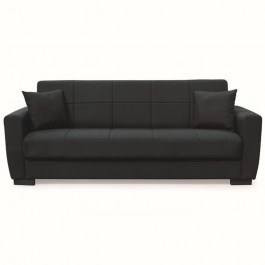Καναπές-Κρεβάτι Τριθέσιος Anima 40.0305 210x80x75/180x100cm Black BLACK