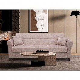 Sofa-Bed Azur 40.0118 3 Places With Storage Space 210x80x75cm Light Brown Zita Plus LIGHT BROWN