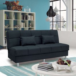 Sofa - Bed Felina 40.0132 Three-Seater With Storage Space 180x90x80cm Black BLACK