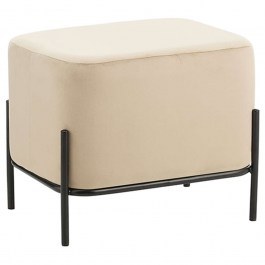 Stool Bella/L 40.0148 48x37x39cm Velvet Beige Zita Plus BEIGE