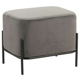 Stool Bella/L 40.0146 48x37x39cm Velvet Grey Zita Plus GREY