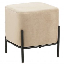 Σκαμπό Bella/S 40.0145 36x36x38cm Βελούδινο Beige Zita Plus BEIGE