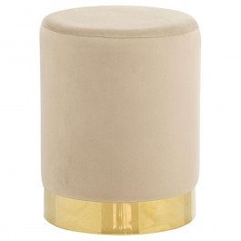 Stool Linda/S 40.0154 D34x42cm Velvet Beige Zita Plus BEIGE