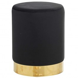 Stool Linda/S 40.0153 D34x42cm Velvet Black Zita Plus BLACK