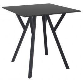 Table Max 20.0823 70x70x74cm 12mm Laminate Black Siesta BLACK