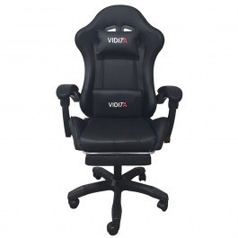 Gaming Chair With Footrest A6060 01.0293 64x62x113-121cm Black BLACK