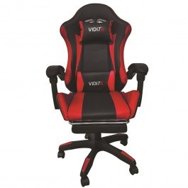 Gaming Armchair With Footrest A6060 01.0292 64x62x113-121cm Black-Red BLACK-RED