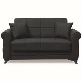 Sofa-Bed Two-Seater Lena 40.0300 150x80x75/125x100cm Black BLACK