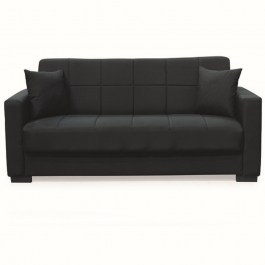 Καναπές-Κρεβάτι Τριθέσιος Rover 40.0308 210x80x75/180x100cm Black BLACK