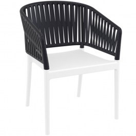 Πολυθρόνα Portofino 20.0878 58x58x80cm Black-White BLACK-WHITE