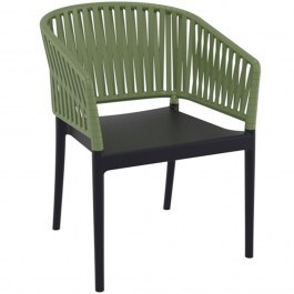 Πολυθρόνα Portofino 20.0881 58x58x80cm Olive-Black OLIVE-BLACK