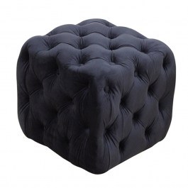Σκαμπό Astra Velvet 40.0161 45x45x45cm Black Zita Plus BLACK