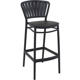 Barstool Portofino 20.0918 75cm 48x52x106cm Black BLACK