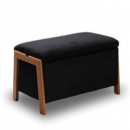 Σκαμπό Με Αποθηκευτικό Χώρο Dali 40.0601 75x42x44cm Black BLACK