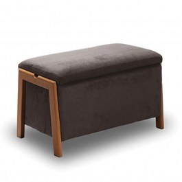 Σκαμπό Με Αποθηκευτικό Χώρο Dali 40.0602 75x42x44cm Brown BROWN