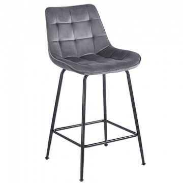 Bar Stool Ermina 43.2804 64cm 49x50x94cm Grey