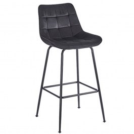 Bar Stool Ermina 43.2803.1 75cm 49x50x104cm Black BLACK