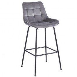 Bar Stool Ermina 43.2803 75cm 49x50x104cm Grey GREY