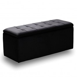 Σκαμπό Με Αποθηκευτικό Χώρο Lido 40.0608 101x41x42cm Black BLACK