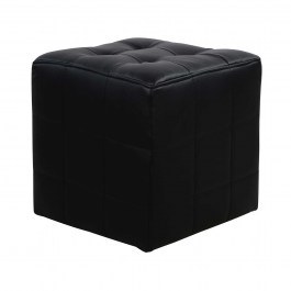 Stool With Pu Black Punk Hm264.01 37Χ37Χ35 cm BLACK