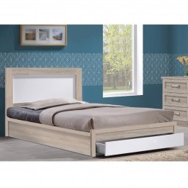 Κρεβατι Melany Hm323.02 Με 1Συρταρι Sonama-Λευκο 196x119x92,5 cm SONOMA