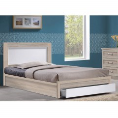 Κρεβατι Melany Hm323.02 Με 1Συρταρι Sonama-Λευκο 196x119x92,5 cm