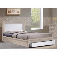 Κρεβατι Melany Hm346 Με 1Συρταρι Sonama-Λευκο 190x90 cm