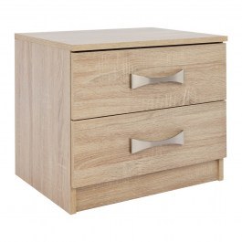 Bedside Table With 2 Drawers and Handle Hm2235.02 Sonama 48X40X42 Cm SONOMA