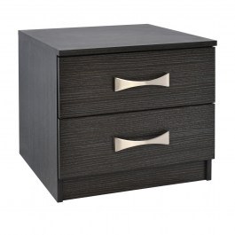 Bedside Table With 2 Drawers and Handle Hm2235.01 Zebrano 48X40X42 Cm ZEBRANO