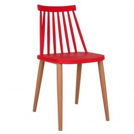 Table Chair - Vanessa Red Hm8052.07 43X47,5X77 RED