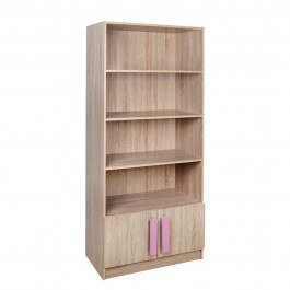 Βιβλιοθήκη Playroom Hm332+Hm336.02 80X35X180 cm SONOMA-PINK
