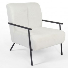 Πολυθρόνα Kioto 01-3656 64x76x81cm Off White-Black OFF WHITE