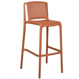 Σκαμπό Μπαρ Polly 26-0030 41x47x100,5cm Terracotta TERRACOTTA