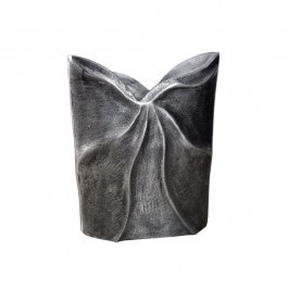 Aluminum Vase Iwa 1 022131 23x8xH30cm Antique Silver SILVER