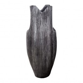 Aluminum Vase Bajan 19,5x14xH46cm Antique Silver SILVER