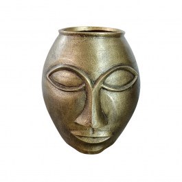 Aluminum Vase Harga 022150 D23xH27cm Antique Gold ANTIQUE GOLD