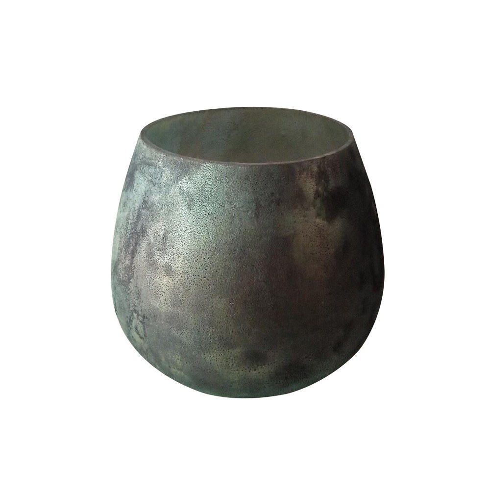 Βάση Ρεσώ Γυάλινη Irem 020618 D18xH15cm Olive