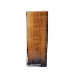 Vase Glass Gravir 15,5x11,5xH43,5cm Honey Brown BROWN