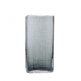 Vase Glass Gravir 15,5x11,5xH33cm Grey GREY