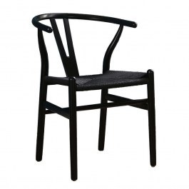 Chair Bone 03-1082 57x53x76cm Black BLACK
