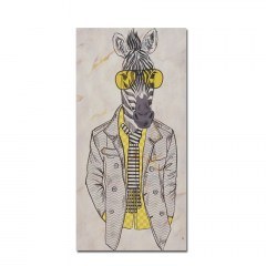 Πίνακας Σε Καμβά Mr. Zebra 016254 30x60xH1,8cm Multi