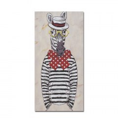 Πίνακας Σε Καμβά Mr. Zebra 016255 30x60xH1,8cm Multi