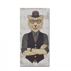Painting On Canvas Mr Cat 016256 30x60xH1,8cm Multi