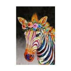 Πίνακας Σε Καμβά Zebra 1 018828 Multi 80x120xH3,5cm Multi