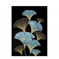 Πίνακας Σε Καμβά Jangala 1 022864 60x90xH2,5cm Blue-Gold