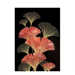 Πίνακας Σε Καμβά Jangala 2 022865 60x90xH2,5cm Red-Gold