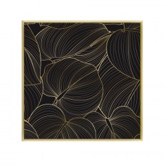 Κάδρο Σε Καμβά Arbaro 1 022868 51,5x51,5xH3,5cm Black-Gold