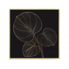 Πίνακας Σε Καμβά Arbaro 2 022869 51,5x51,5xH3,5cm Black-Gold